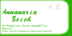 annamaria beich business card